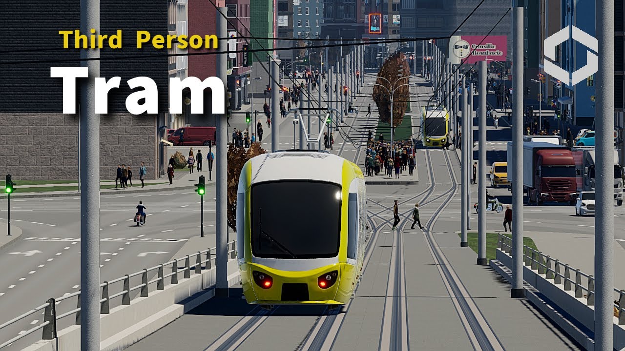 Cities Skylines 2 : Third Person Tram Ride (inspired by Utsunomiya Light Rail )