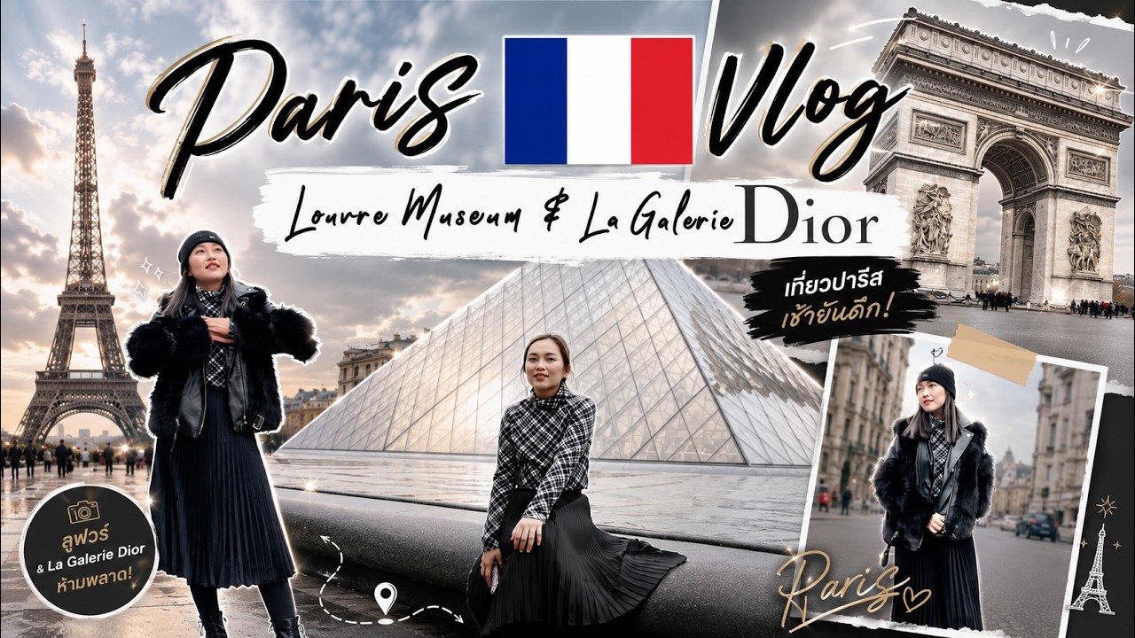 [Vlog PARIS] EP.2 วันแห่งการเดิน! เดิน! เดิน! Louvre Museum & La Galerie Dior & ตลาดคริสต์มาส