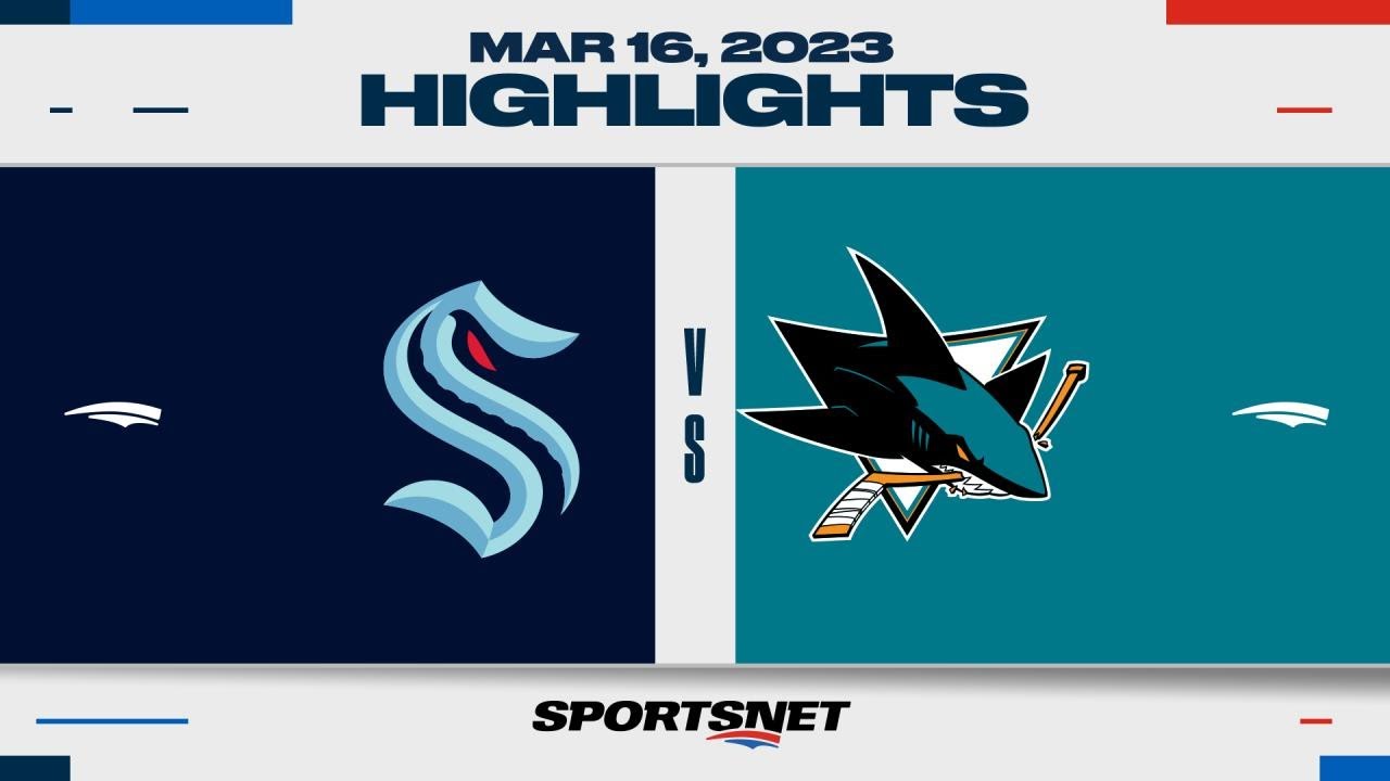 NHL Highlights | Kraken vs. Sharks - March 16, 2023