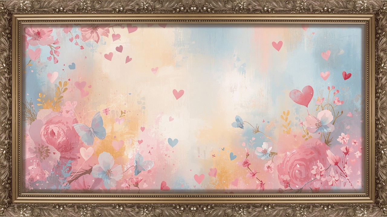 8-Hour Romantic Pastel Abstract Painting TV Art Collection | Rotating 4K Gallery Screensaver