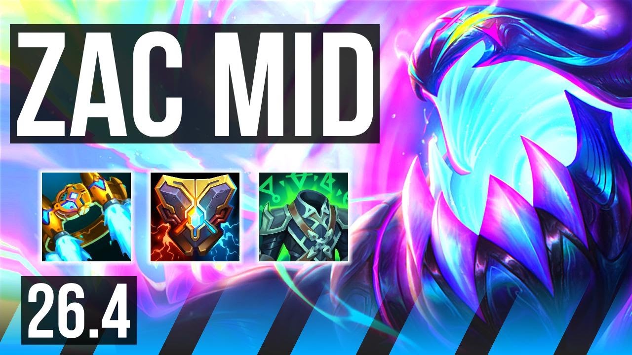 ZAC vs ZED (MID) | Good KDA: 9/1/7 | EUW Master | 26.4