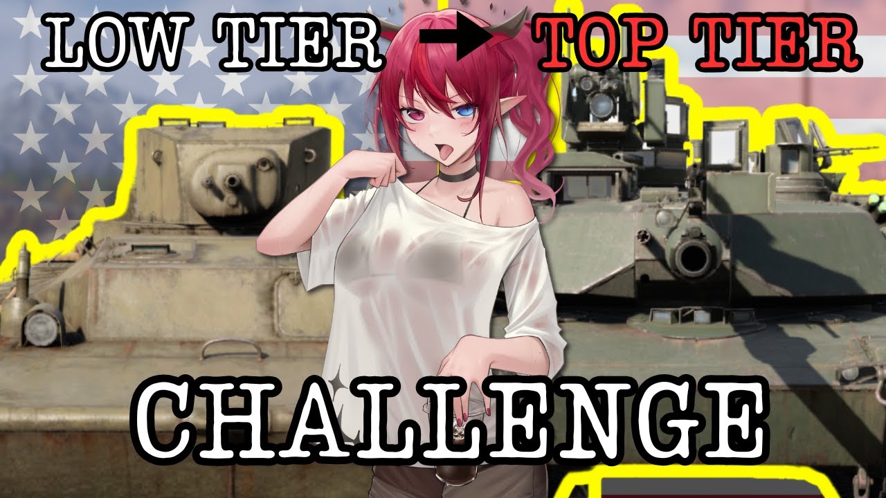 LOW TIER TO TOP TIER CHALLENGE USING AMERICA | War Thunder