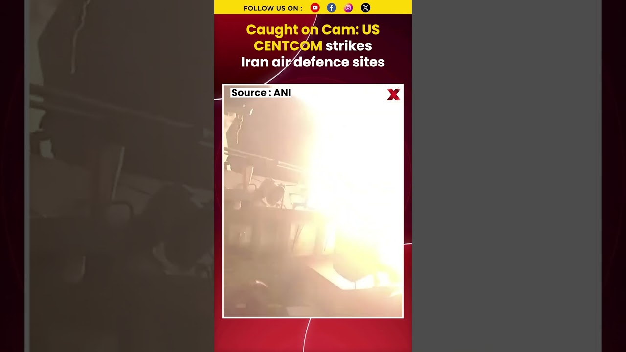 Caught on Cam: U.S. CENTCOM launches strikes on Iran&rsquo;s air defense sites #uscentcom #shorts