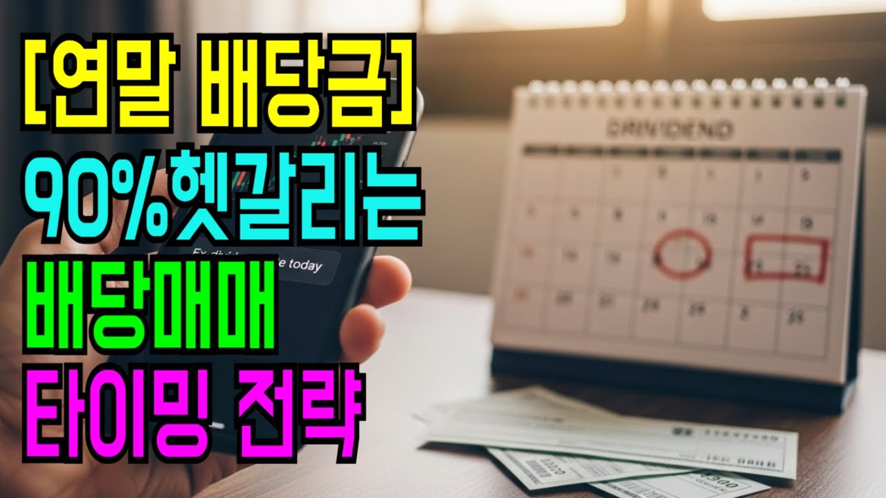 배당락일에 팔아도 배당금 받나요? (매수매도 타이밍 완벽 정리)