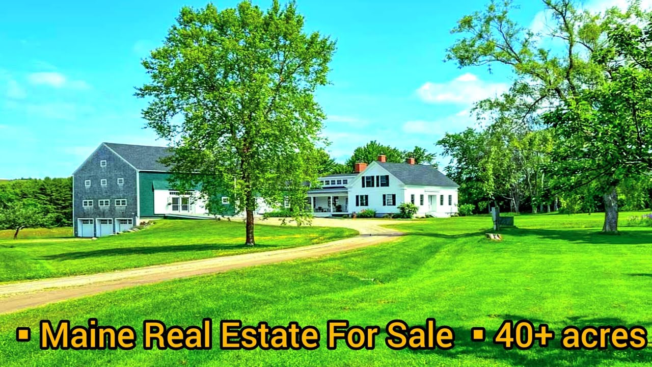 Maine Real Estate For Sale | Maine Waterfront Cabins For Sale | 40+ acres | Guest Cottage | Barn