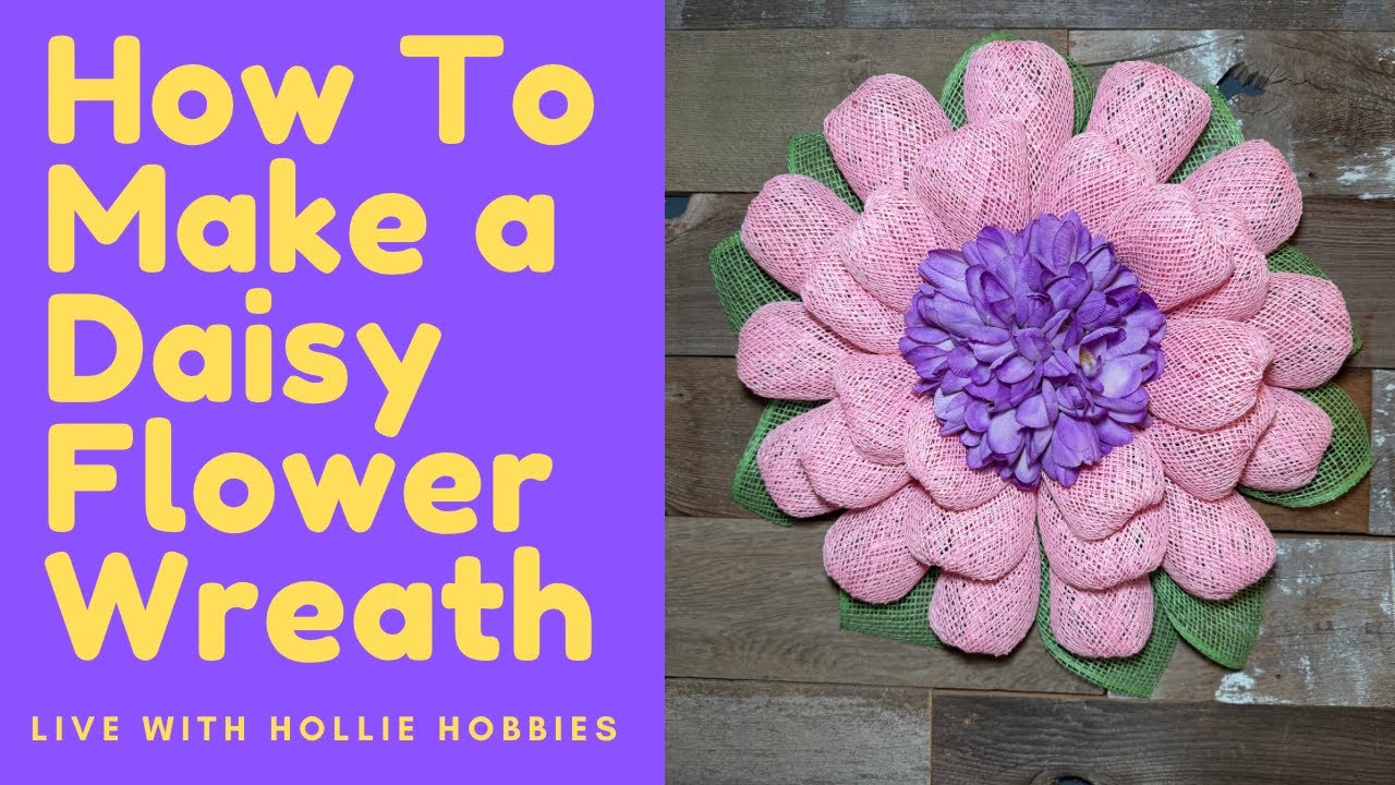 How To Make a Flower Wreath/ How To Make a Daisy Wreath/ Spring Wreath/ How To Make a Spring Wreath