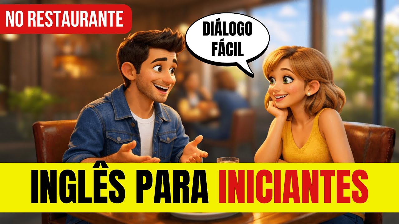 Ouça este diálogo e comece a entender inglês fácil e rápido 🚀 | Em um restaurante 🍽️ (A2–B1)