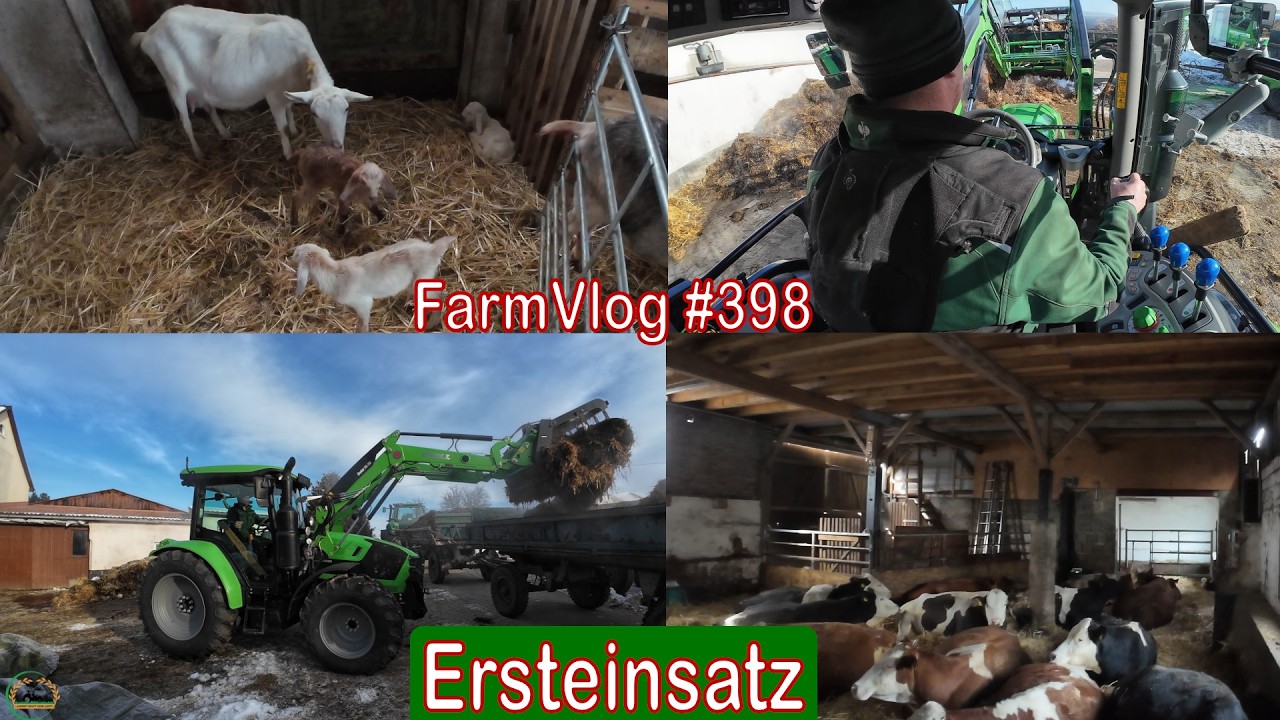 Farmvlog #398: Ersteinsatz Deutz Fahr 5105 | Noch mehr Lämmer