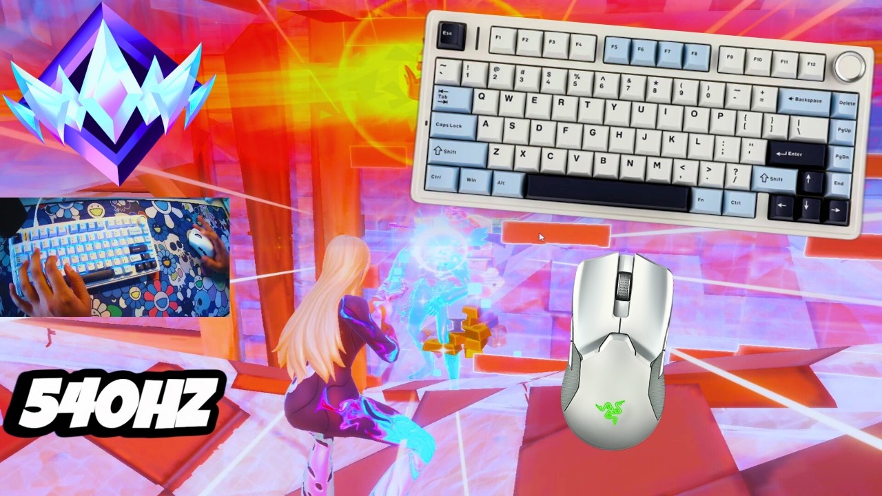 Aula F75 ASMR🤩 *NEW* Chapter 7 Ranked 💰 Satisfying Keyboard Fortnite 540 FPS Smooth 4K