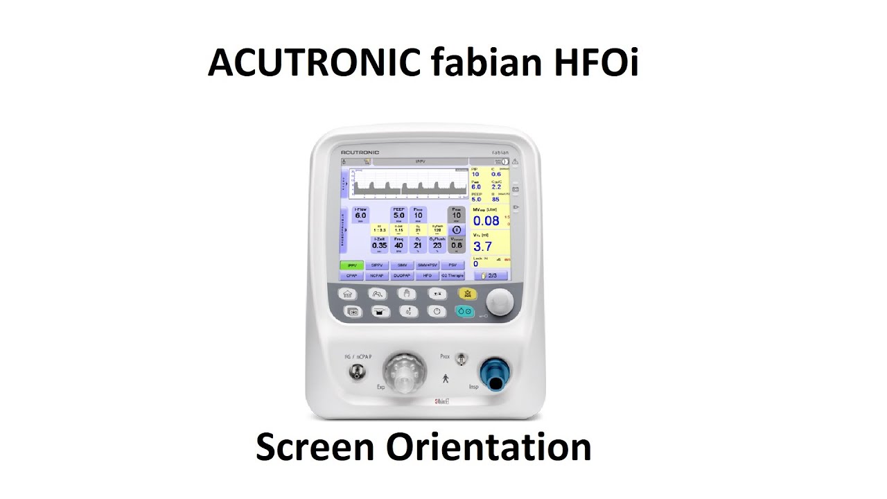 Screen orientation    Acutronic Fabian HFOi