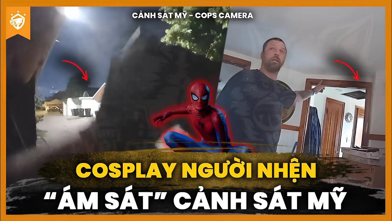 Cosplay Người Nhện Đu Tr&ecirc;n M&aacute;i Nh&agrave; 