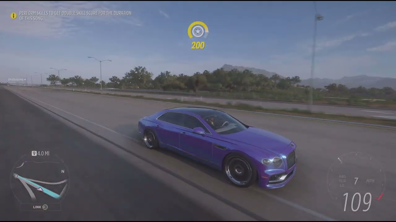 Cruising in the Bentley 200+mph