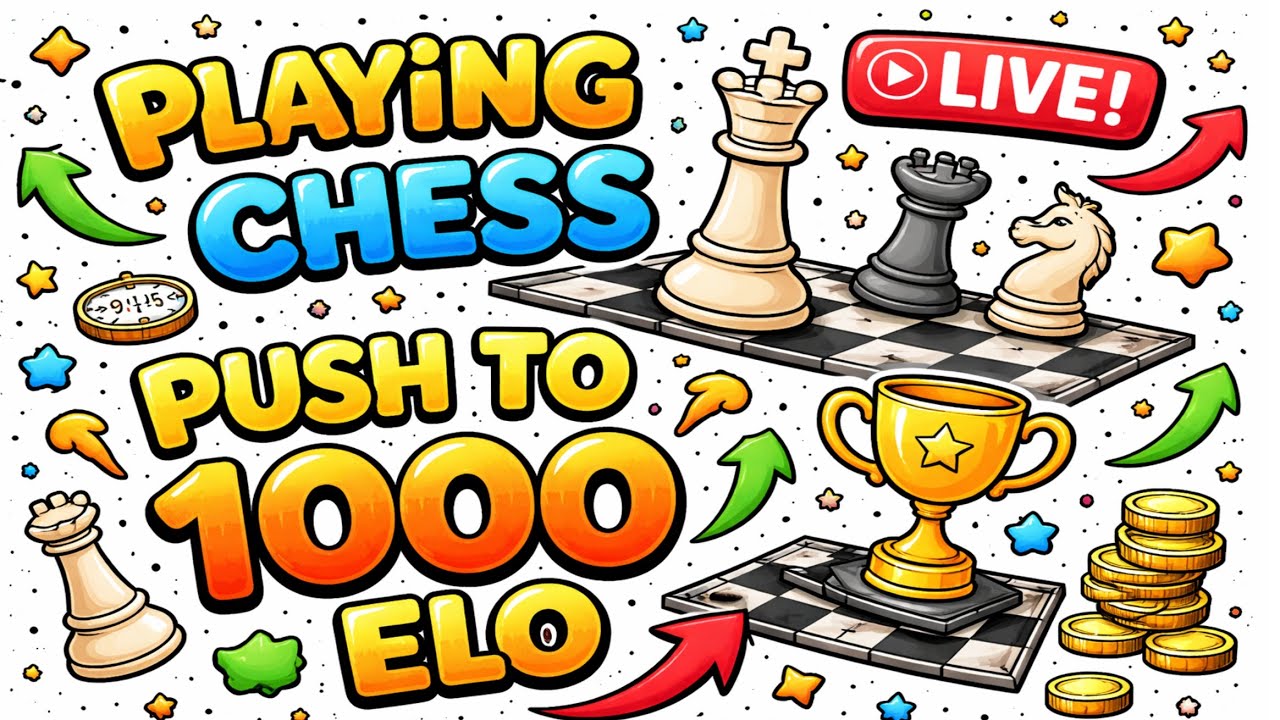Chess live! Rank pushing to 1000 ELO day 25 #chess