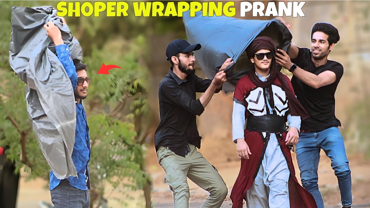 Shper wraping prank|funny reactions 