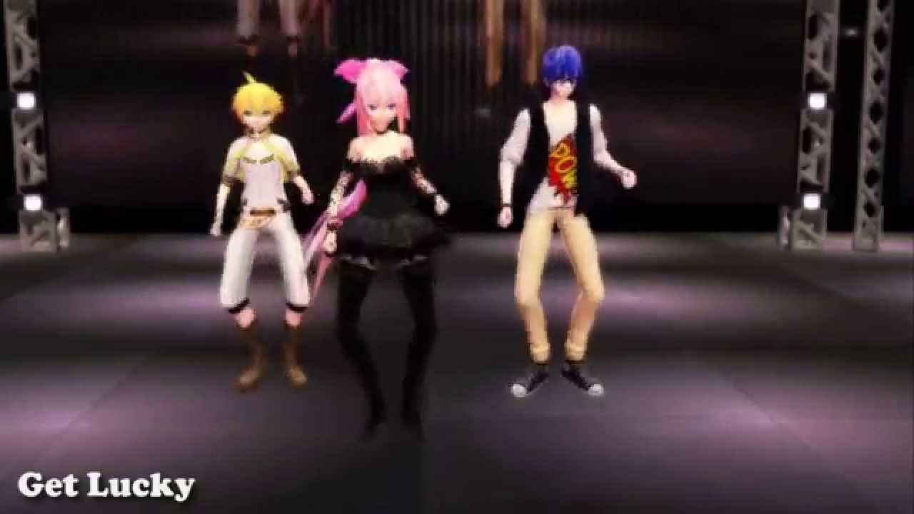 【MMD】 Get Lucky【TDA Luka, Len & Kaito】