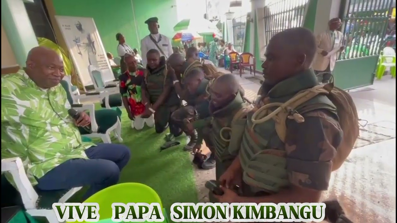 🇨🇩DIMANCHE 22.11.2024, l'un des Kimbanguistes, apr&egrave;s sa formation militaire, est venu remercier PSK
