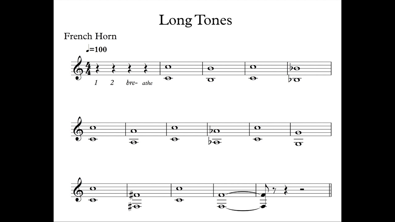 Long Tones 1-3 French Horn