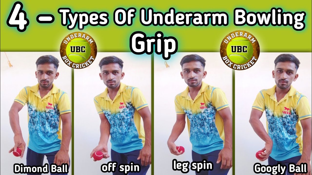4 - Types Of Underarm Bowling Grip !! Underarm Bowling Tips !! Underarm Cricket !! Box Cricket!