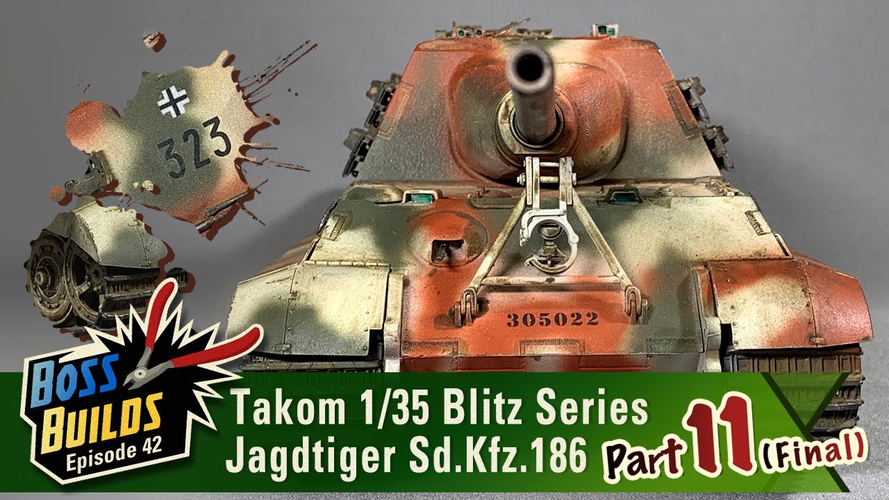 FINALE: Dry Brushing | Takom Blitz Jagdtiger Part 11 | Boss Builds 42