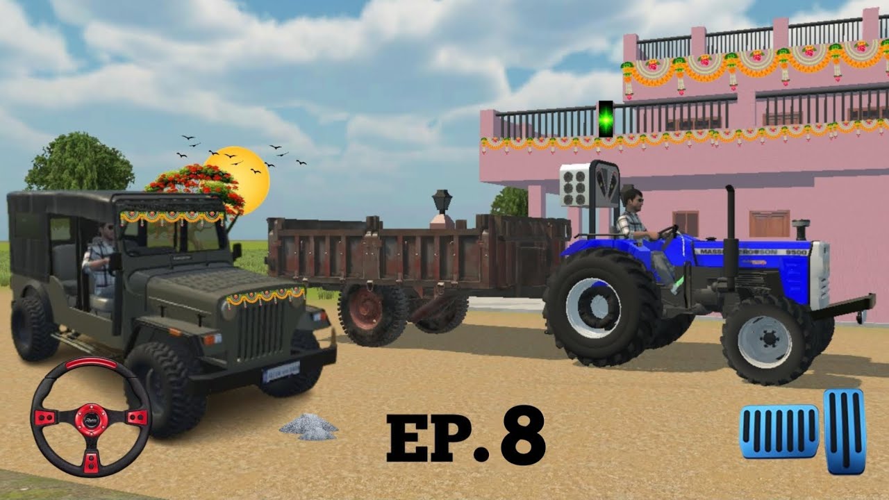 How to make mesi tractor ylo colour and Trolley Loding? વાદળી colour મેશી tractar અને ટ્રોલી lod