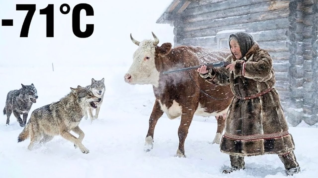 Wolf Siege at –71°C: 92-Year-Old Widow Defends Her Pregnant Cow Alone in the Snow