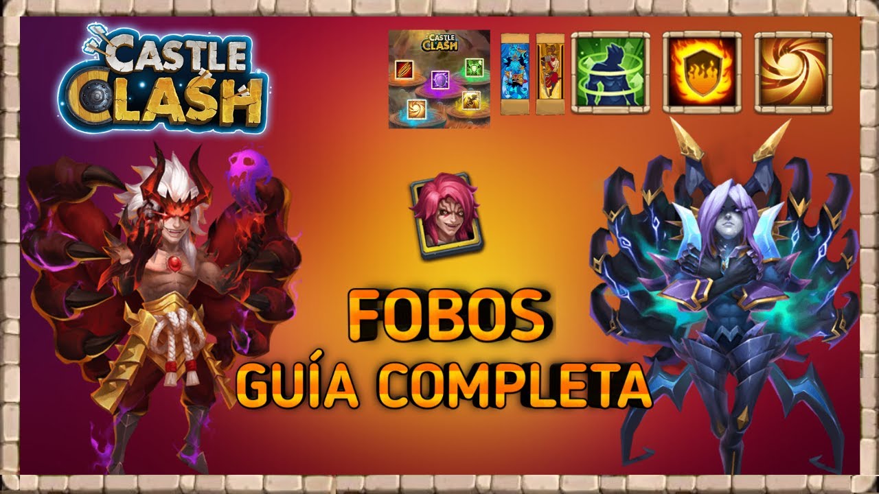 Castle Clash - FOBOS ¿INMORTAL? | Guia Completa | Talentos, Emblemas, Atributos Y Mas