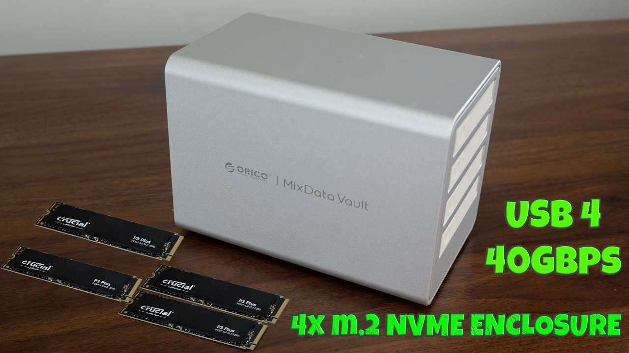 ORICO MixData Vault 8848U4 : 4 m.2 NVME Enclosure Review