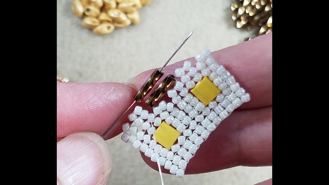 Herringbone Stitch using a Variety of Beads