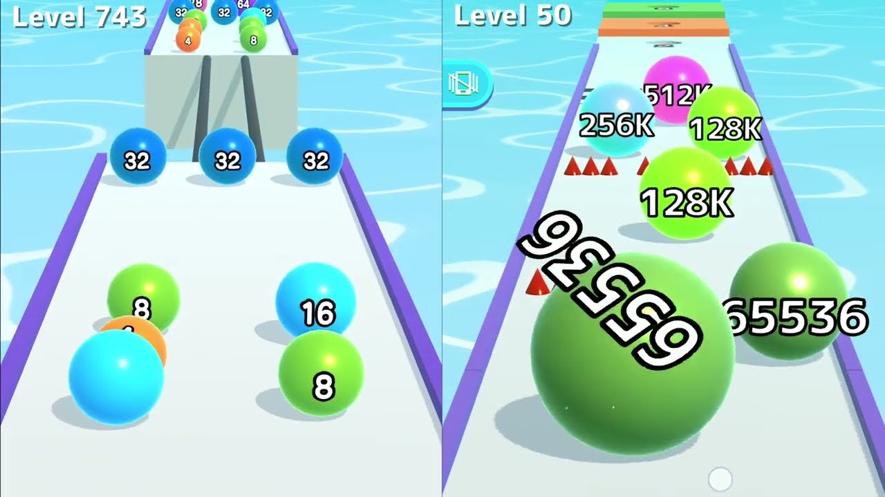 🆚 BALL RUN 2048 vs BALL RUN INFINITY All Levels Gameplay Walkthrough Android, iOS 2