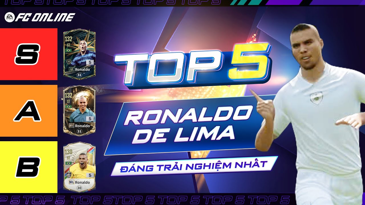 TOP 5 MÙA THẺ RONALDO DE LIMA ĐÁNG TRẢI NGHIỆM NHẤT | FC Online