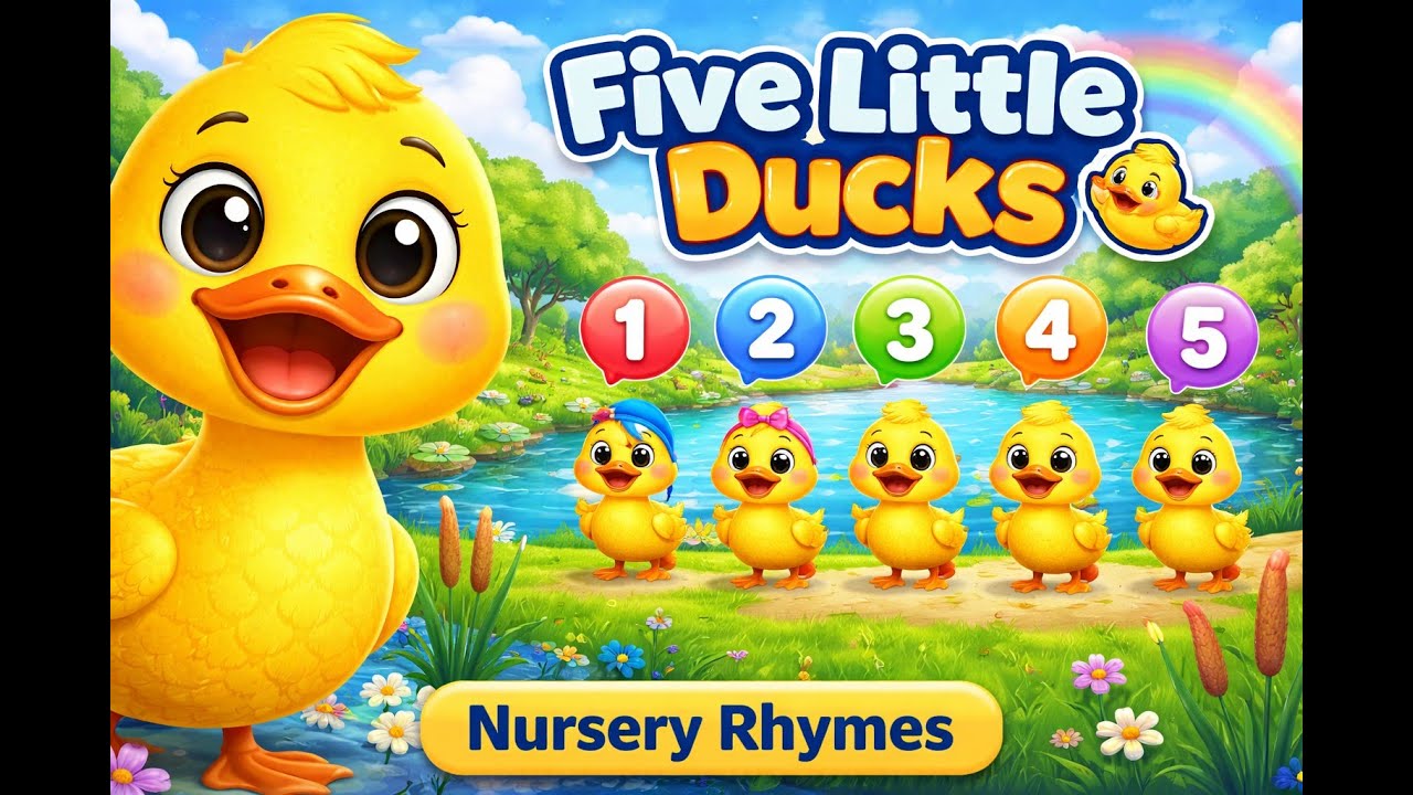 Five Little Ducks 🦆 | Nursery Rhymes for Kids