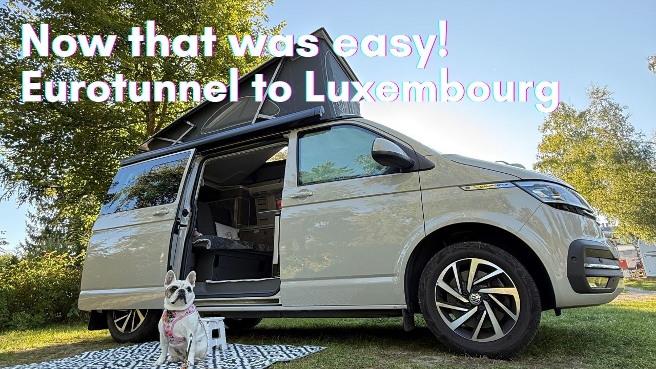 VW California Ocean campervan Eurotunnel to Luxembourg with our Dog. How easy was that!