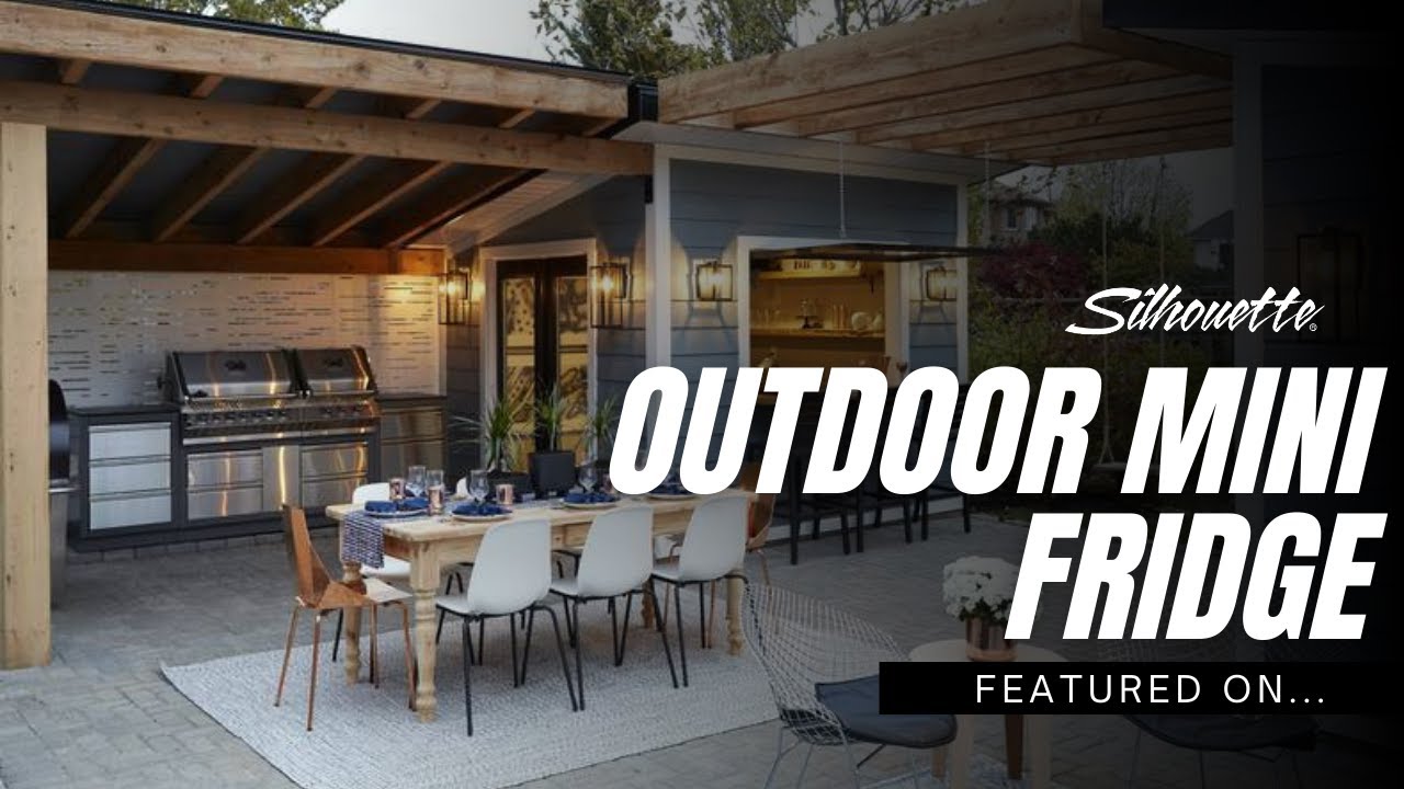 Silhouette Outdoor Mini Fridge on HGTV's Backyard Builds