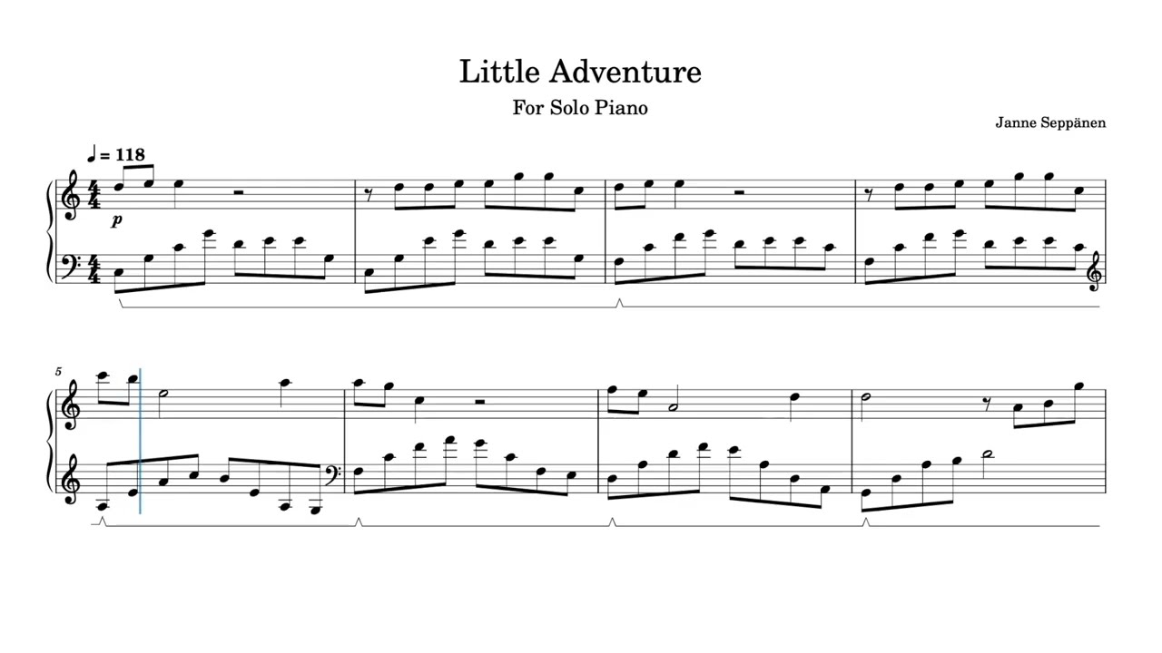 Little Adventure - for Solo Piano