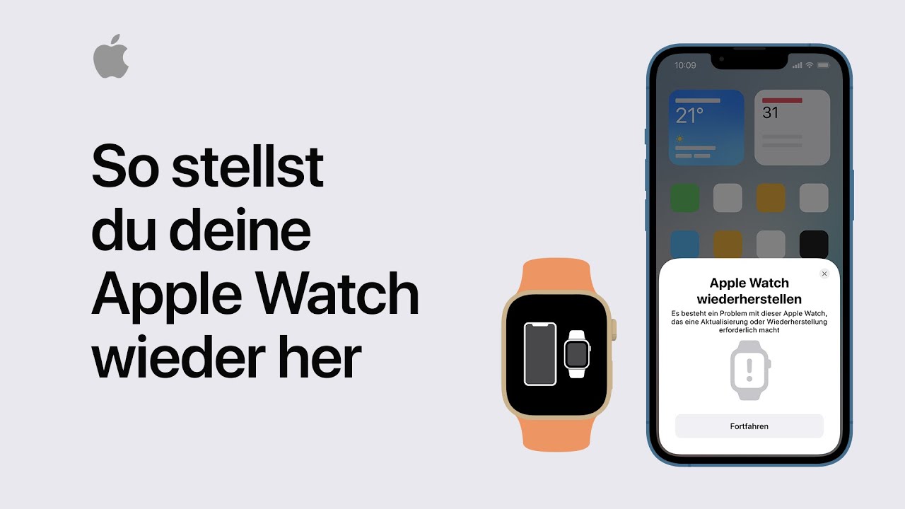 So stellst du deine Apple Watch wieder her | Apple Support
