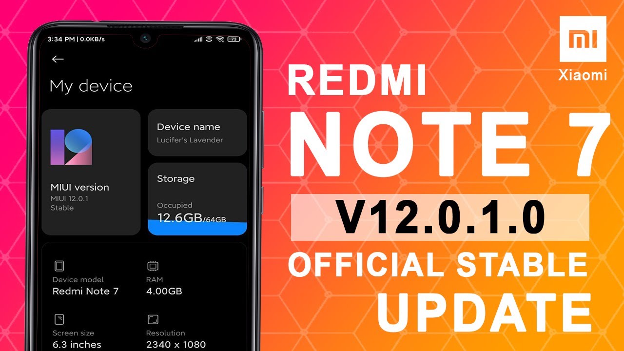 Redmi Note 7 MIUI 12 Stable Update | Android 10 Based Stable V12.0.1.0 Update For Redmi Note 7S