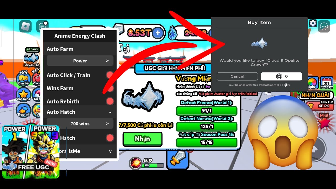 [FREE LIMITED UCG] Anime Energy Clash Simulator Script by LuaXie Limited Time Event (Roblox)