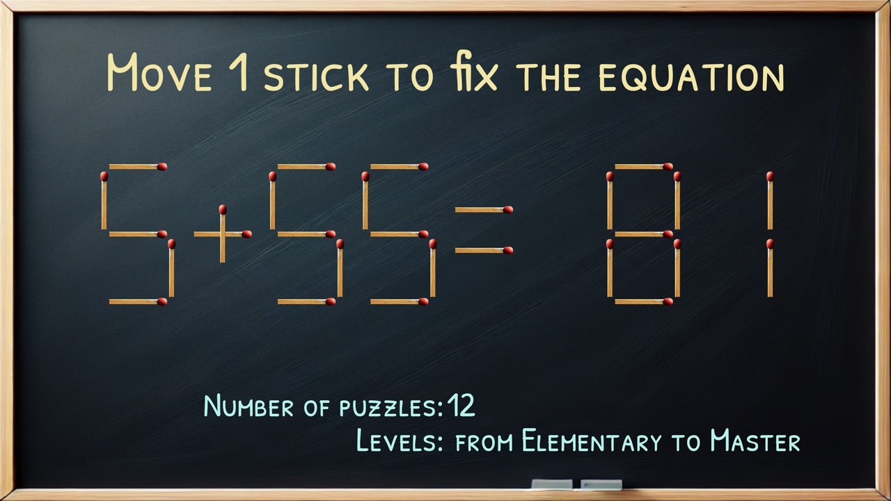 Matchstick Brain Teaser: Move One Stick to Fix