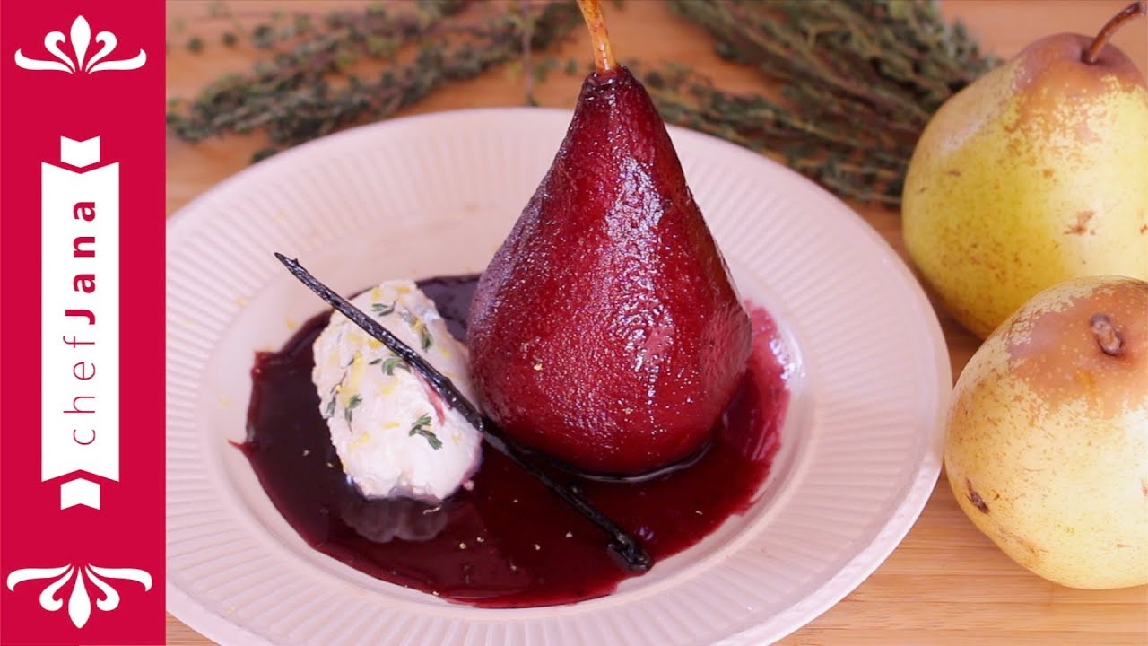 WORLD'S BEST RED WINE POACHED PEARS⎜EASY RECIPE ⎜VEGAN