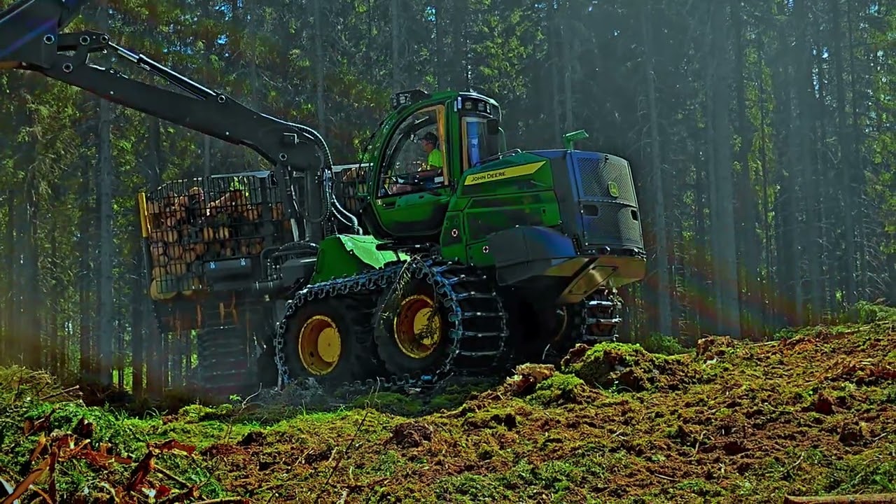 elikkä video H-sarjan lopen näytöksestä. John Deere 2510 H ja 1270H #johndeereforestry