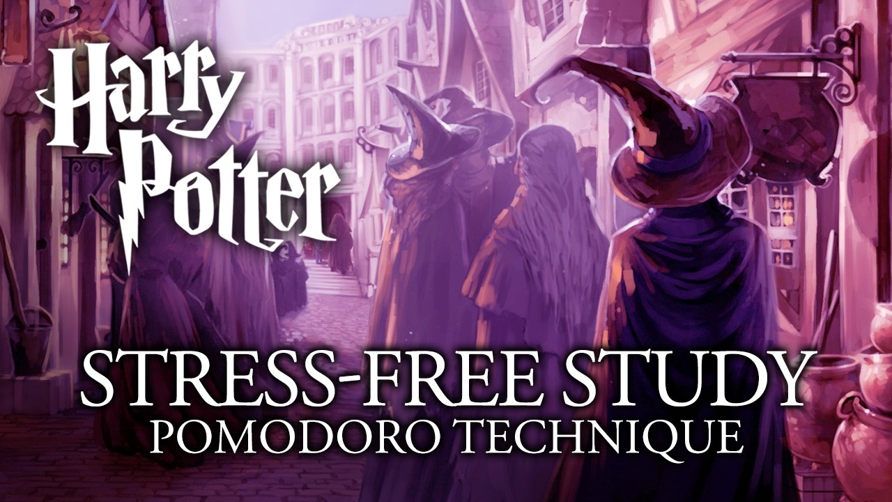 Be Productive without Stress 😌🍵 Harry Potter Pomodoro Study Session with ASMR Sounds