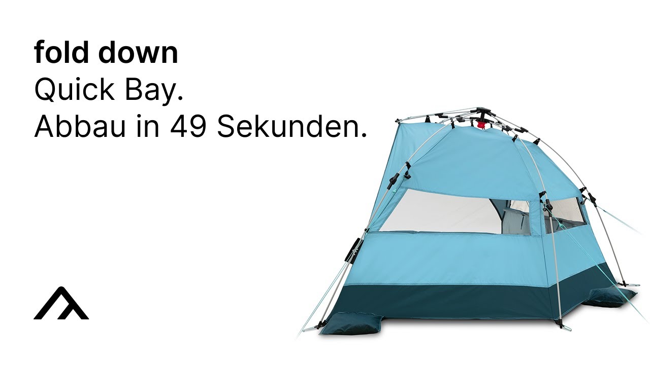 qeedo | Quick Bay. Abbau in 49 Sekunden - Fold Down
