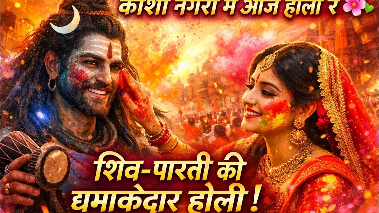 Kashi Holi 2026 🔱 Shiv Parvati Holi Special | Har Har Mahadev Bhajan