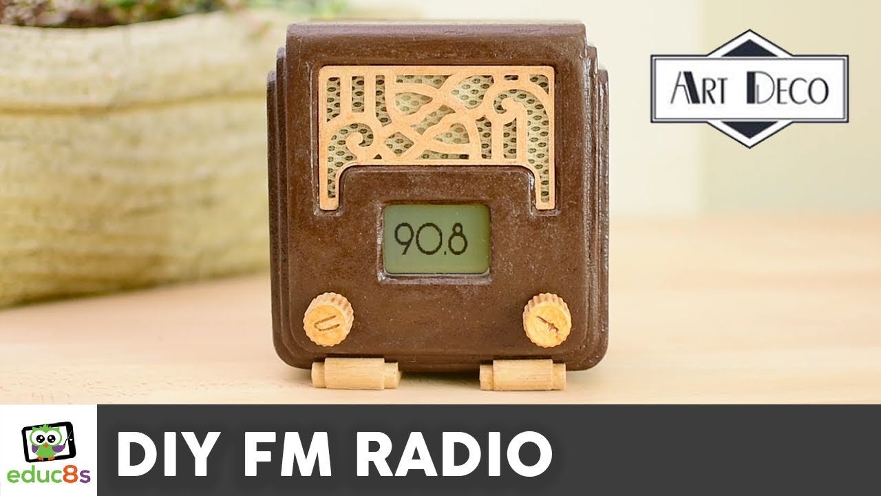 DIY Arduino FM Radio Project with a 3D printed Art Deco enclosure