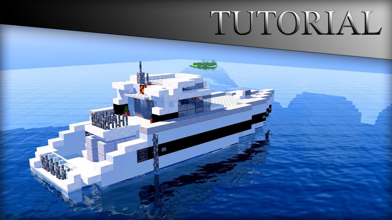 MINECRAFT MODERN BOAT HOUSE TUTORIAL! YACHT/SPEED BOAT!