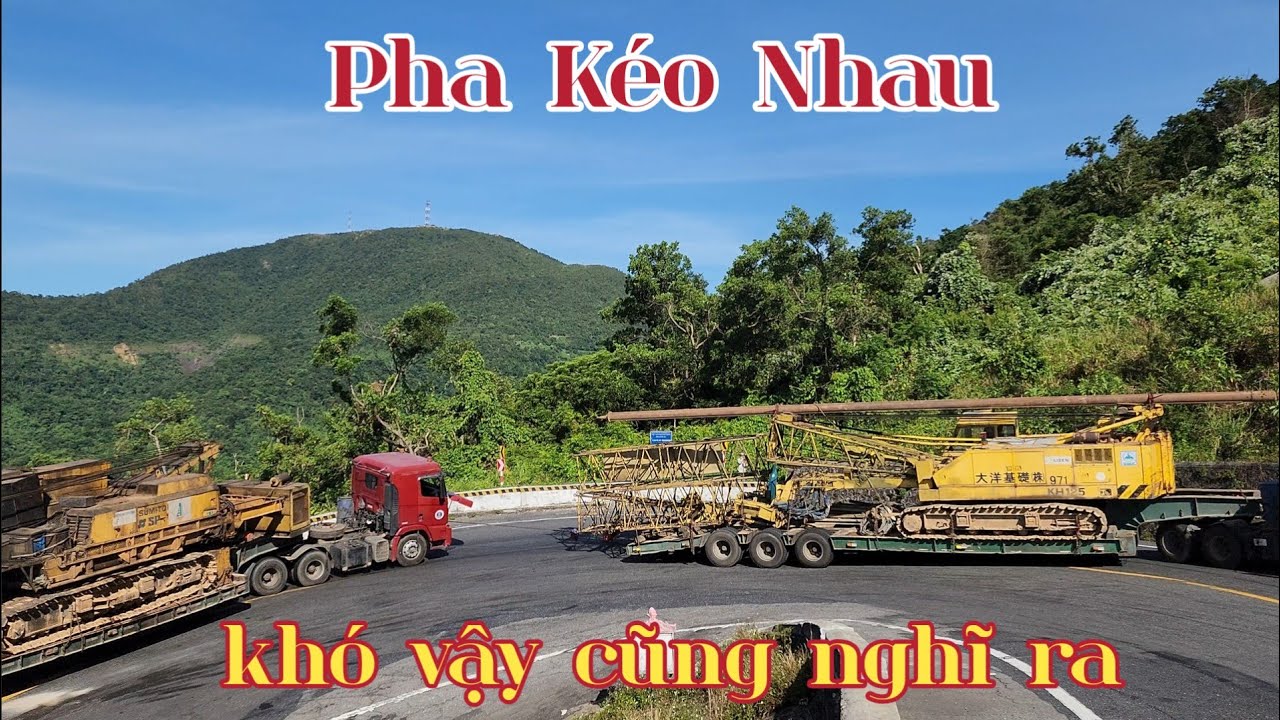 GIẢI CỨU XE ĐẦU KÉO KHÔNG THỂ VƯỢT QUA KHÚC CUA GẤP TRÊN ĐÈO HẢI VÂN