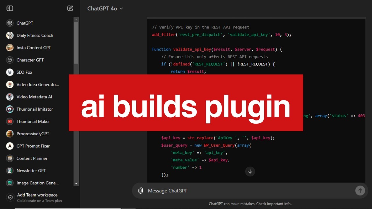Creating a plugin using ChatGPT when you know NOTHING about code