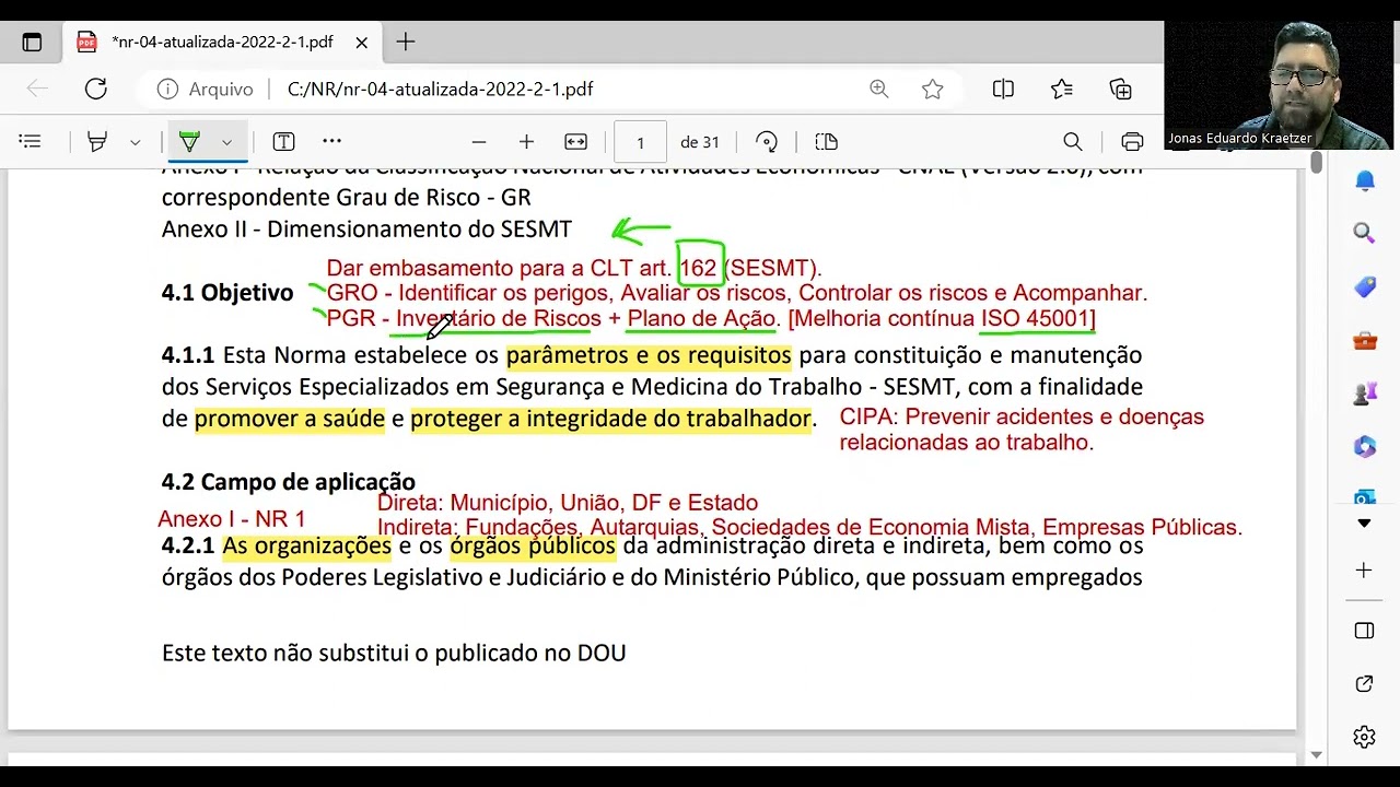 NR 4 - Comentada -  parte 1 de 7