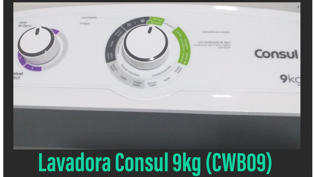 Lavando roupas na lavadora Consul 9kg modelo (CWB09)