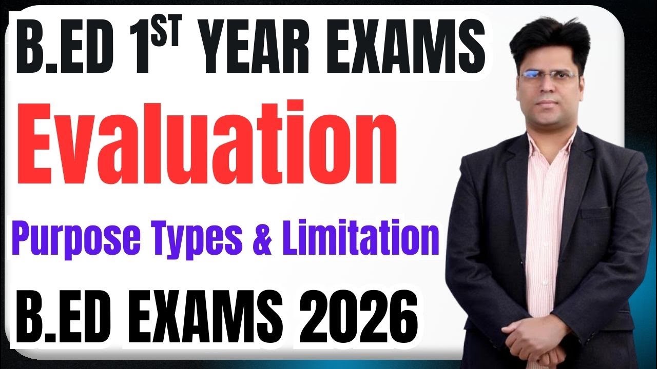 Evaluation: Meaning, Concept & Types of Evaluation and Limitations # B.Ed Exams 2026 ?